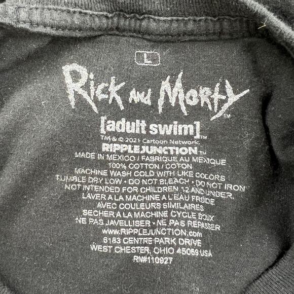 Rick and Morty Pickle Rick Mens Size Large Tee Shirt Black Jersey Knit Graphic - Picture 11 of 12